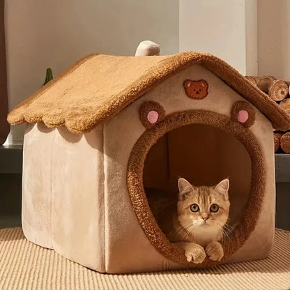 Removable Top Brown Pet House