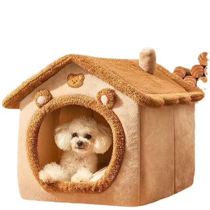 Removable Top Brown Pet House