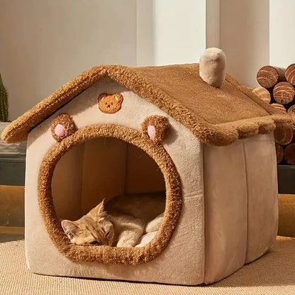 Removable Top Brown Pet House