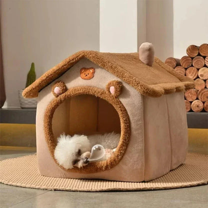 Removable Top Brown Pet House