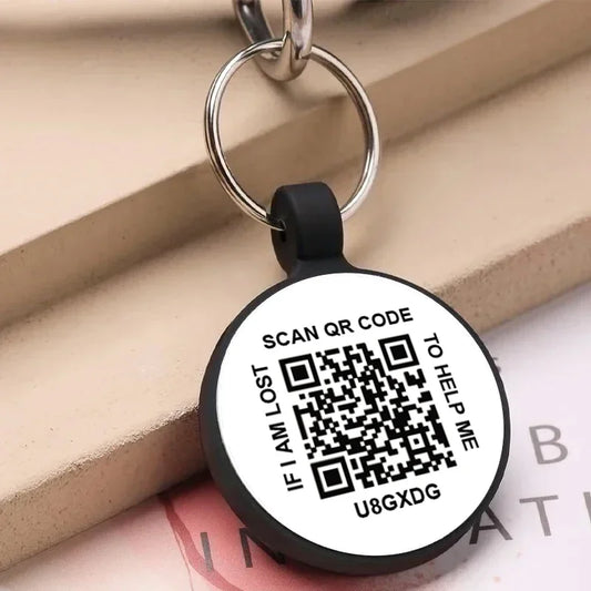 Dog Accessories Pet ID Smart Tags for Dog Cat Silent Silicone QR Code Tags Online Profile Email Location Alert for Dog Collar